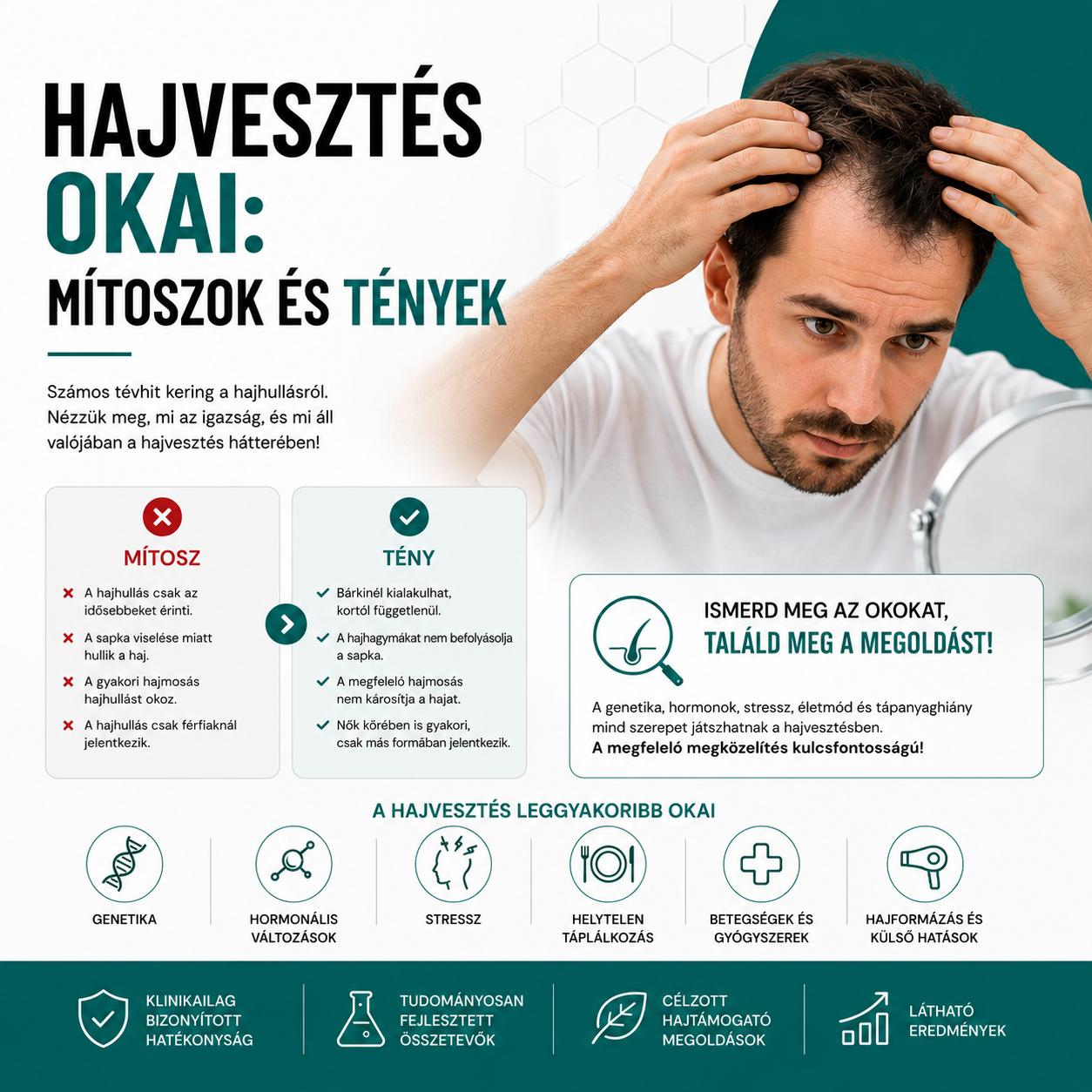 Hajvesztés okai: mítoszok és tények