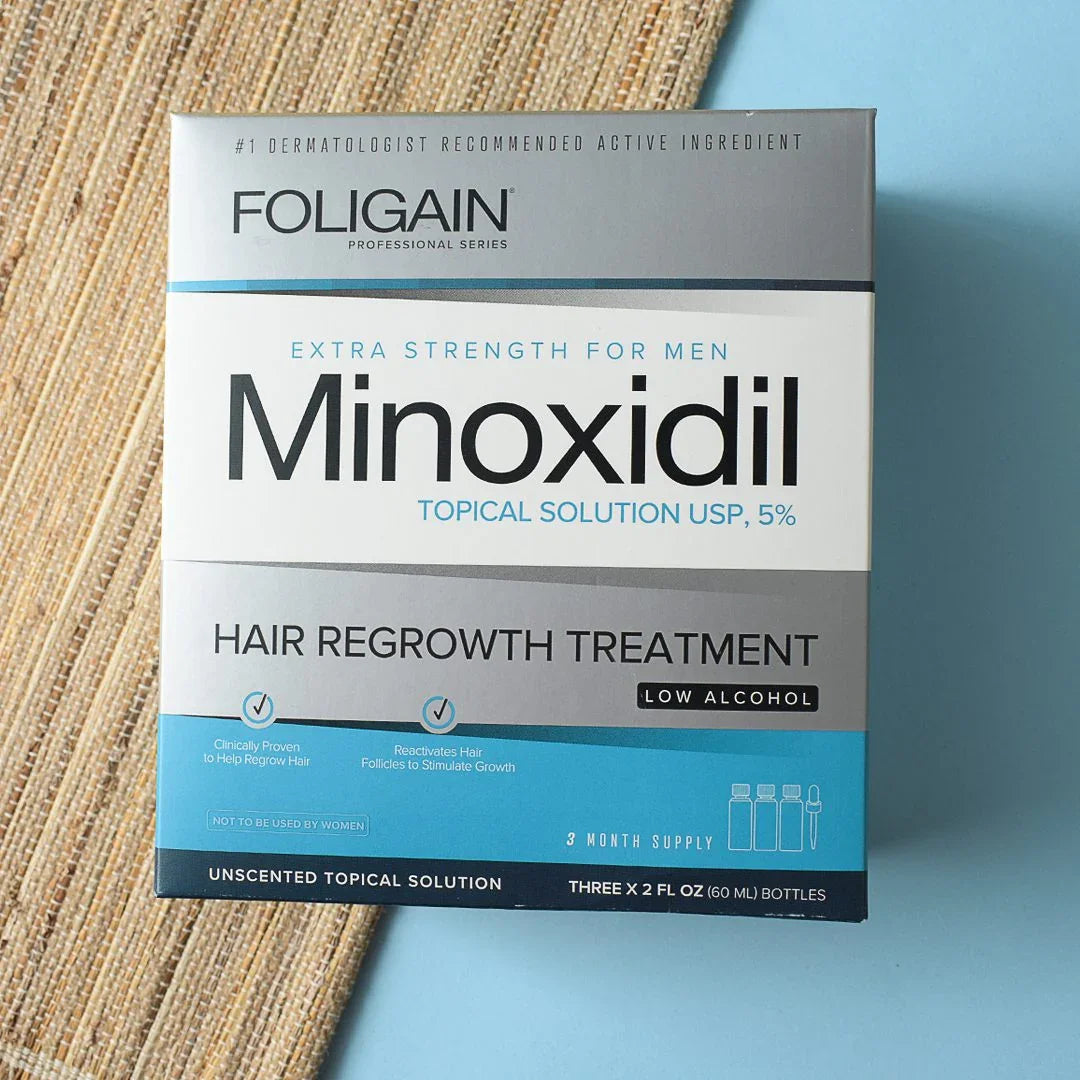 Men's Foligain® 5% Minoxidil Alacsony Alkoholtartalmú Folyadék Férfiaknak (180 ml) - TincsTitok Webáruház