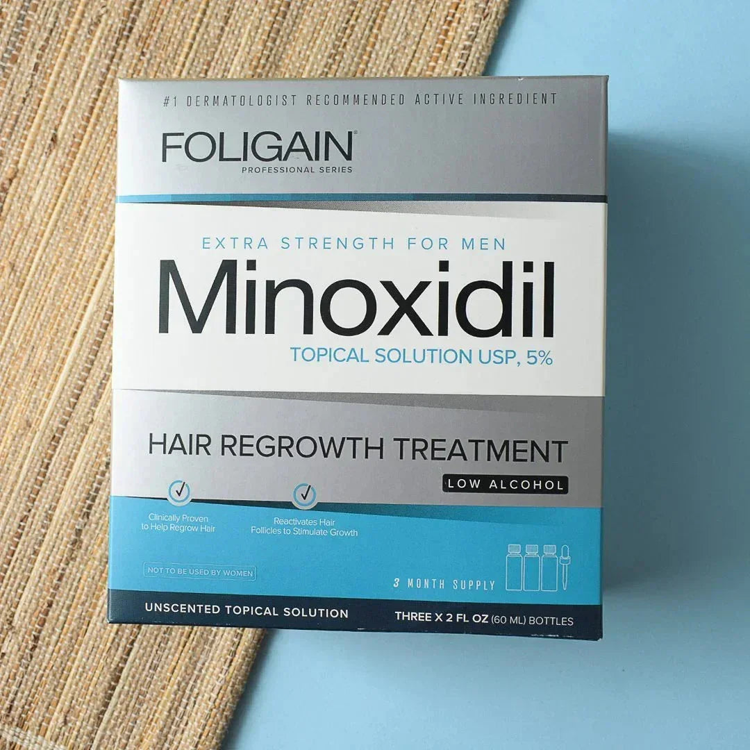 Men's Foligain® 5% Minoxidil Alacsony Alkoholtartalmú Folyadék Férfiaknak (180 ml) - TincsTitok Webáruház