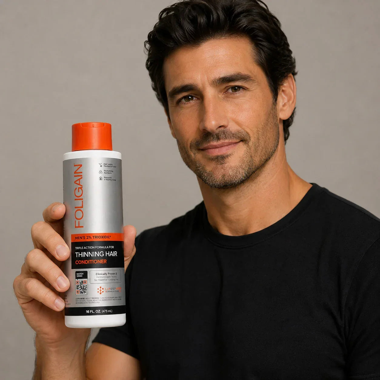 Men's Foligain® Hármas Hatású Hajbalzsam Férfiaknak Vékonyodó Hajra 2% Trioxidil (473 ml) - TincsTitok Webáruház