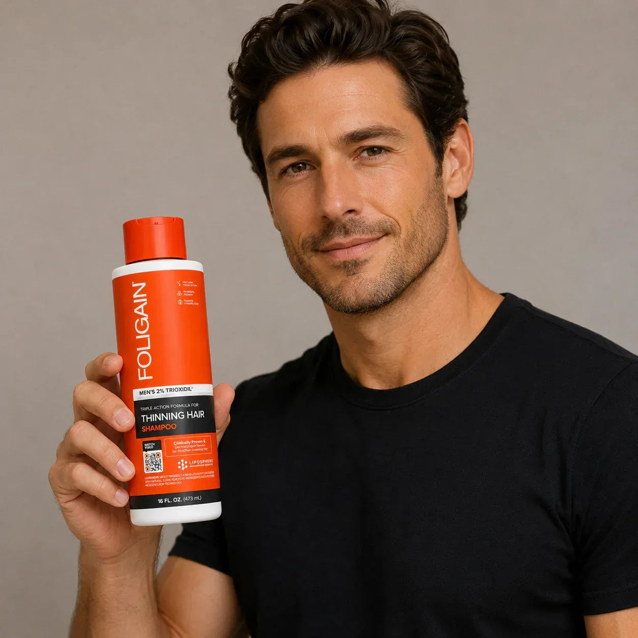 Men's Foligain® Hármas Hatású Sampon Férfiaknak Vékonyodó Hajra 2% Trioxidil (473 ml) - TincsTitok Webáruház