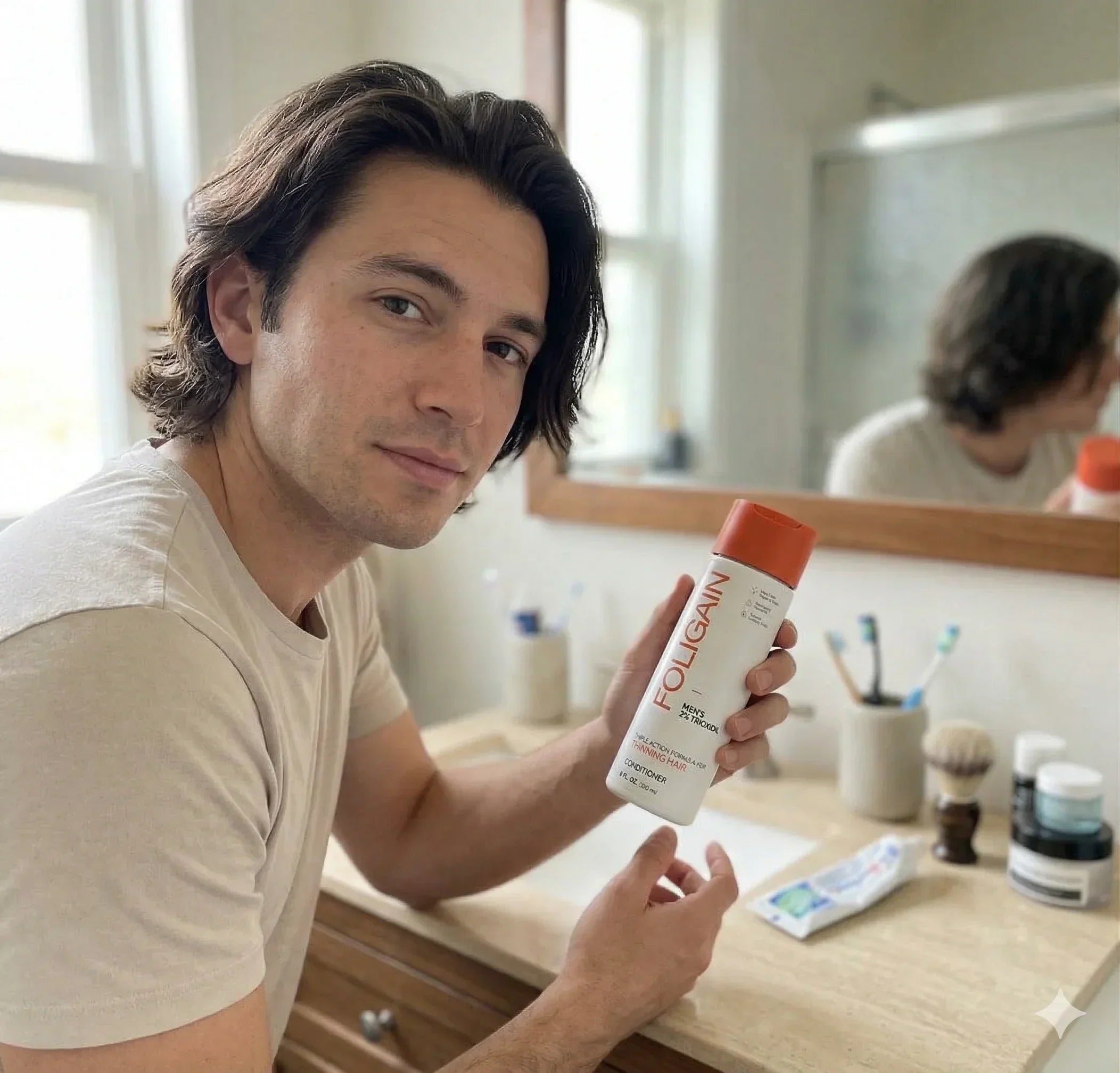 Men's Foligain® Hármas Hatású Hajbalzsam Férfiaknak Vékonyodó Hajra 2% Trioxidil (236 ml) - TincsTitok Webáruház