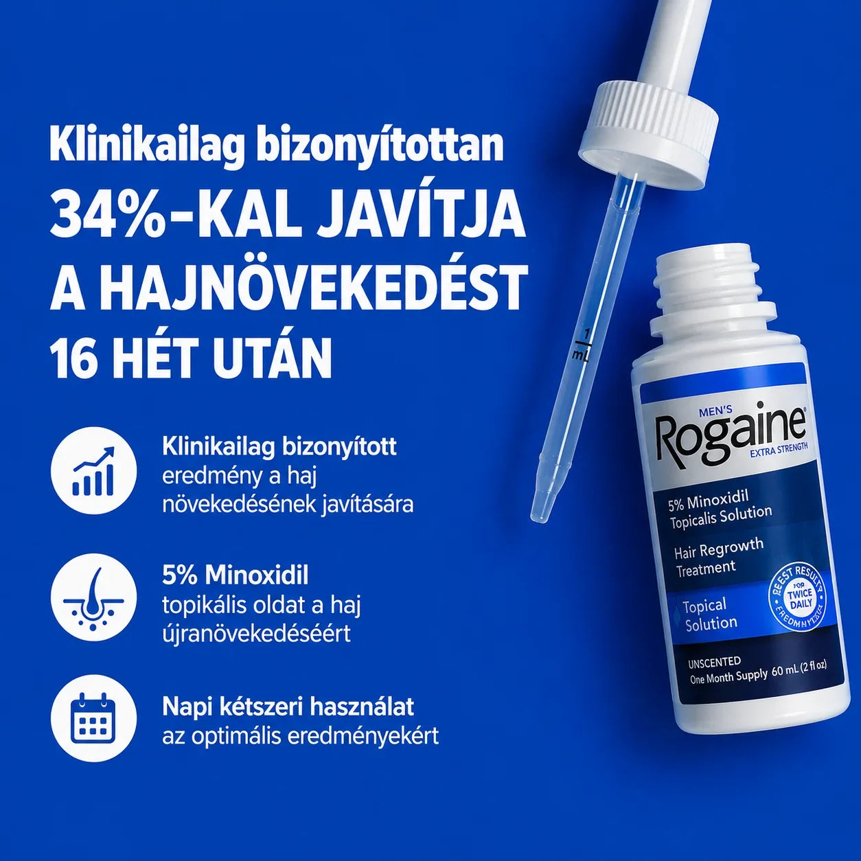 Rogaine® 5% Minoxidil Folyadék Férfiaknak - TincsTitok Webáruház