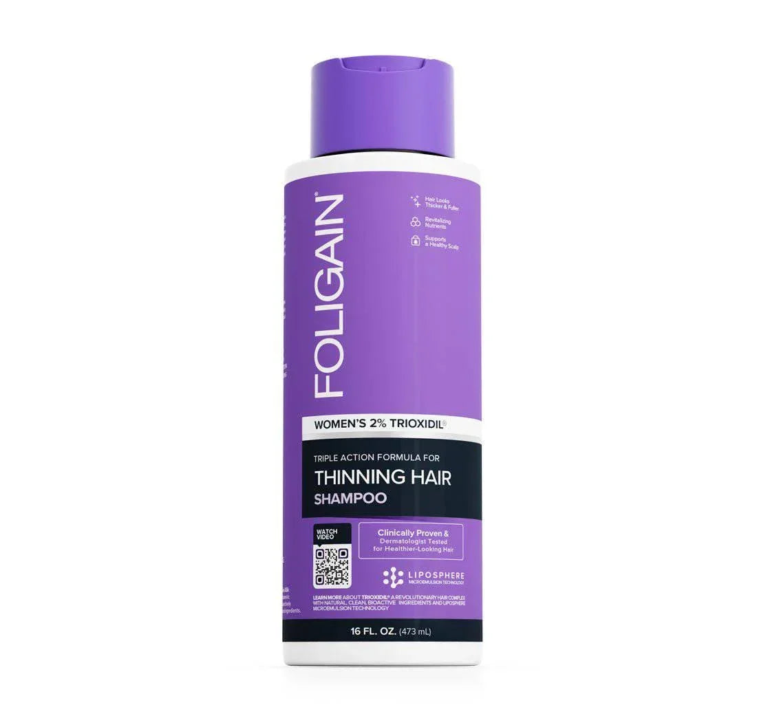 Women's Foligain® Hármas Hatású Sampon Nőknek Vékonyodó Hajra 2% Trioxidil (473 ml) - TincsTitok Webáruház