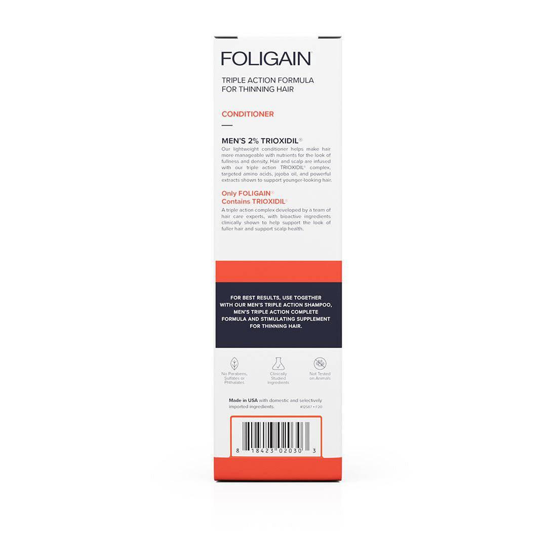 Men's Foligain® Hármas Hatású Hajbalzsam Férfiaknak Vékonyodó Hajra 2% Trioxidil (236 ml) - TincsTitok Webáruház