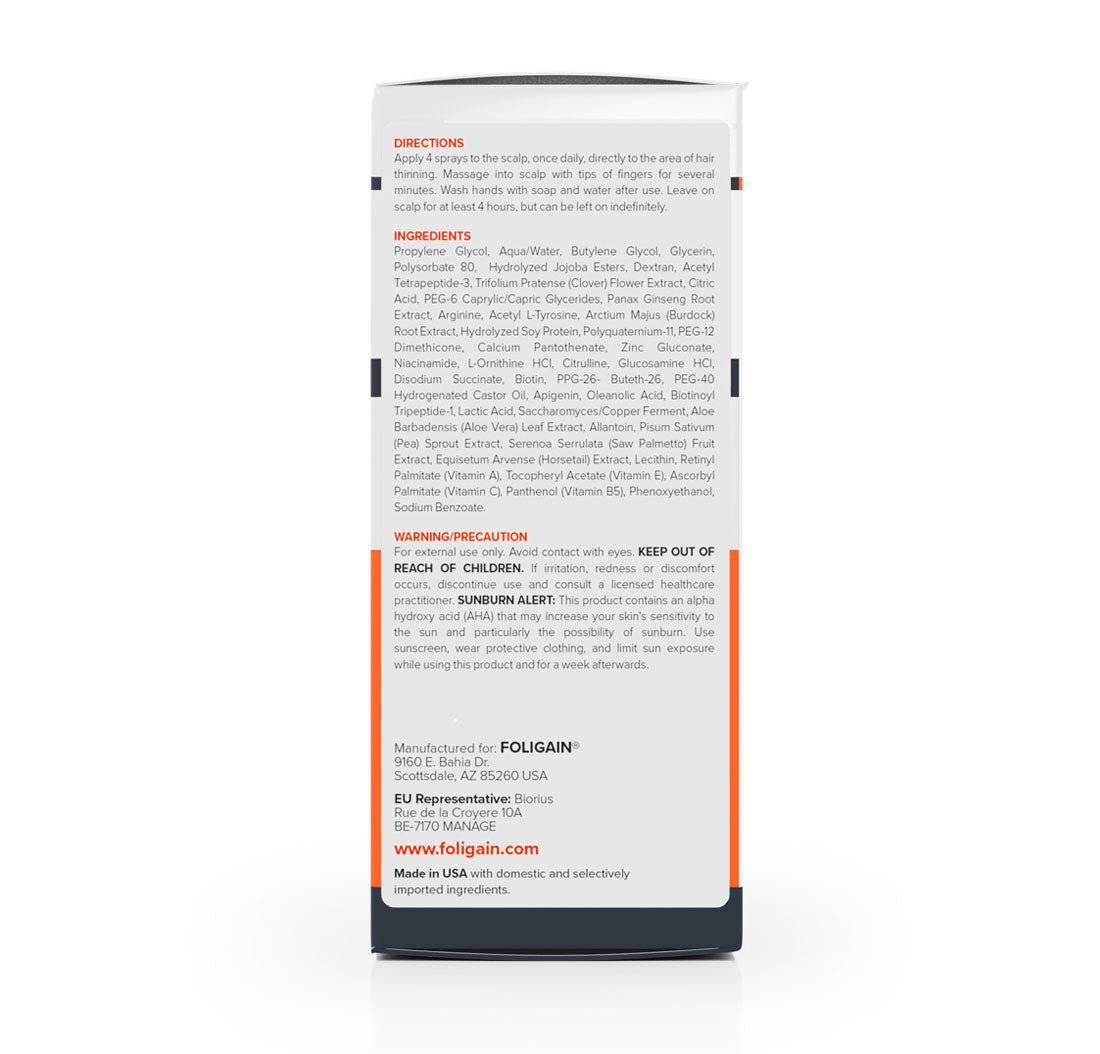 Men's Foligain® Hármas Hatású Folyadék Vékonyodó Hajra Férfiaknak 10% Trioxidil (59 ml) - TincsTitok Webáruház