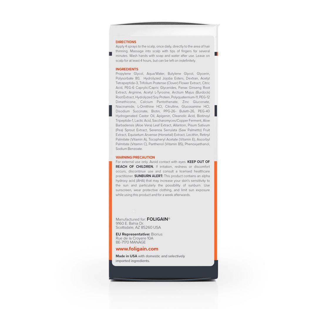 Men's Foligain® Hármas Hatású Folyadék Vékonyodó Hajra Férfiaknak 10% Trioxidil (59 ml) - TincsTitok Webáruház