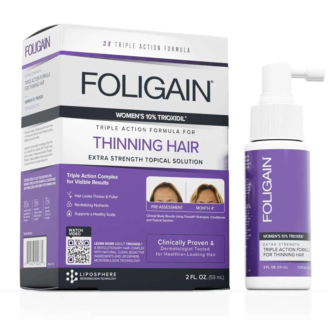 Women's Foligain® Hármas Hatású Folyadék Vékonyodó Hajra Nőknek 10% Trioxidil (59 ml) - TincsTitok Webáruház