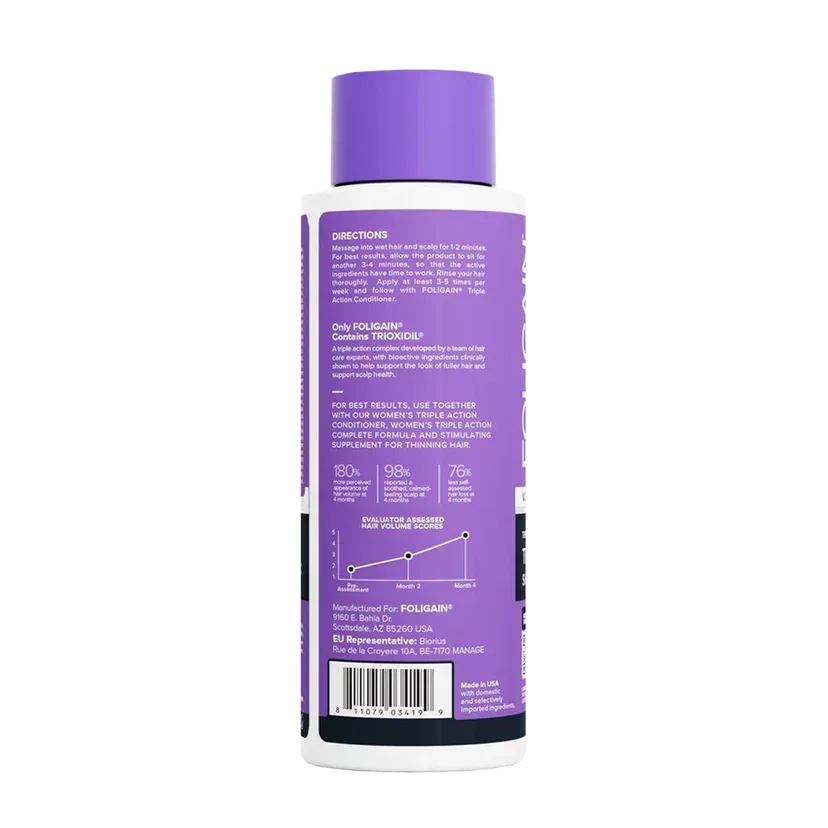 Women's Foligain® Hármas Hatású Sampon Nőknek Vékonyodó Hajra 2% Trioxidil (473 ml) - TincsTitok Webáruház