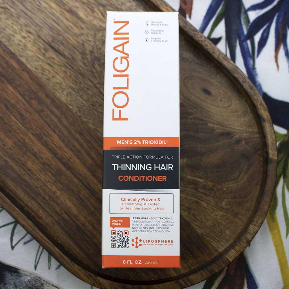 Men's Foligain® Hármas Hatású Hajbalzsam Férfiaknak Vékonyodó Hajra 2% Trioxidil (236 ml) - TincsTitok Webáruház