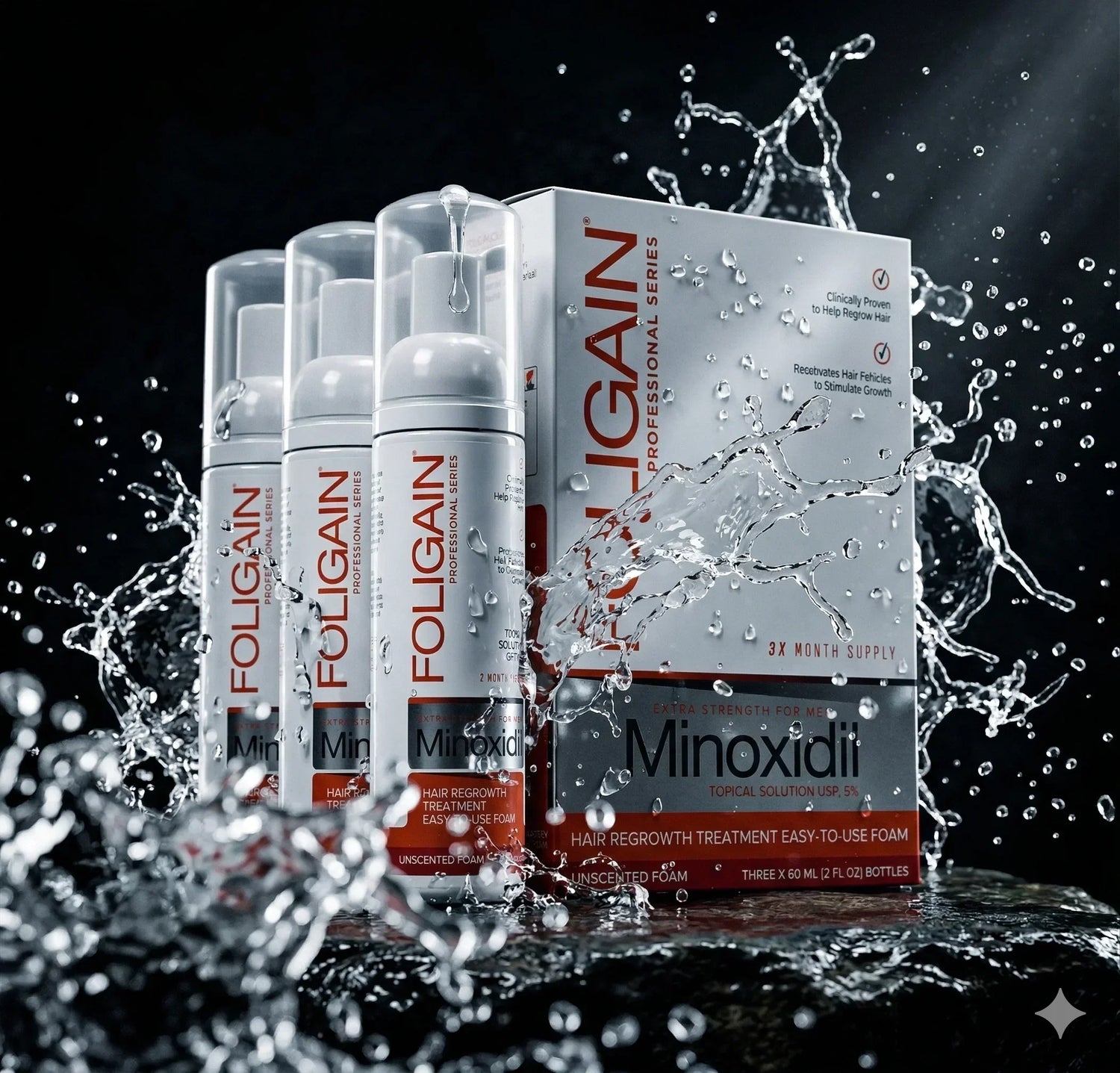 Men's Foligain® 5% Minoxidil Hab Férfiaknak (180 ml) - TincsTitok Webáruház