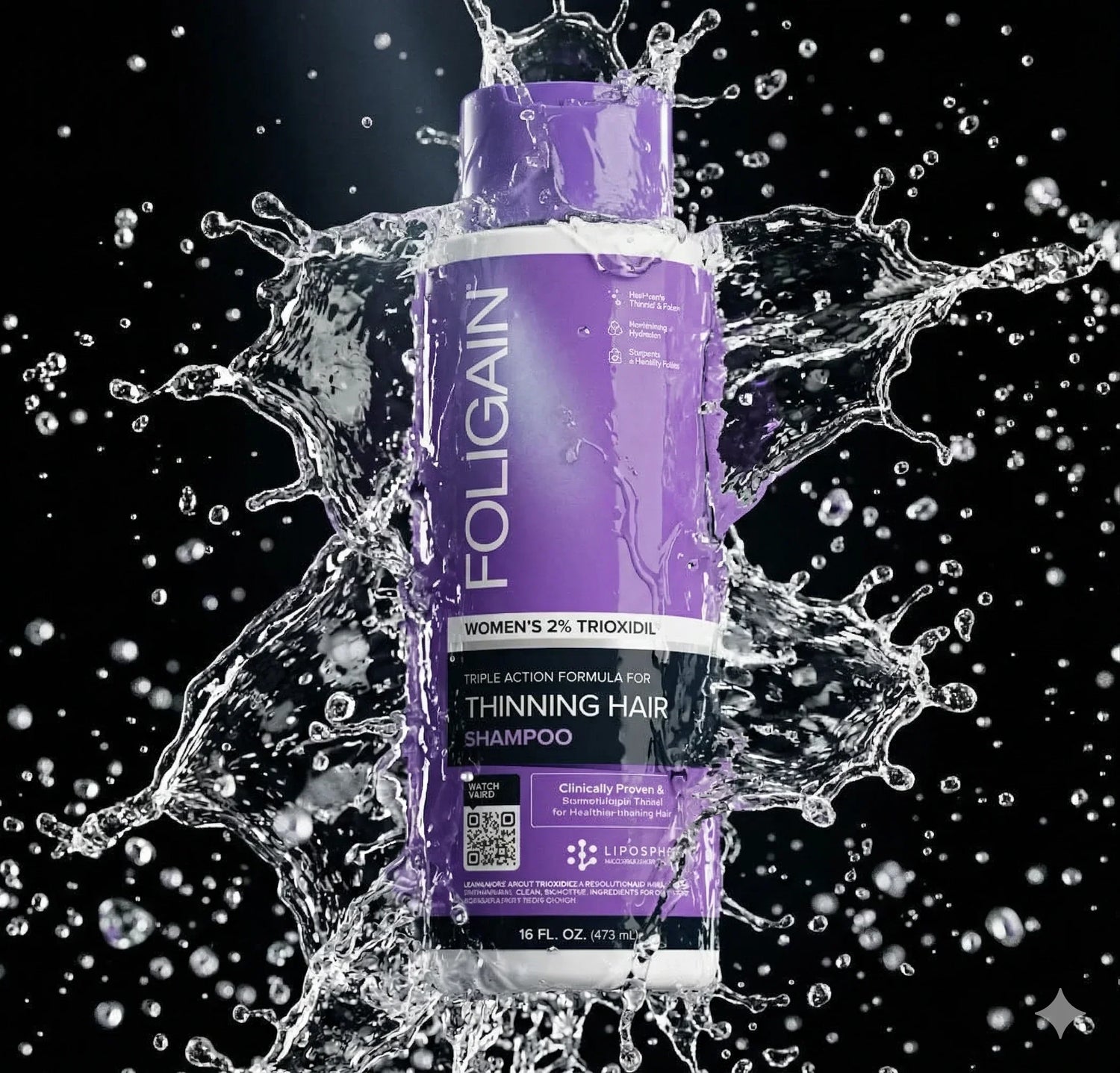 Women's Foligain® Hármas Hatású Sampon Nőknek Vékonyodó Hajra 2% Trioxidil (473 ml) - TincsTitok Webáruház