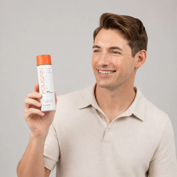 Men's Foligain® Hármas Hatású Hajbalzsam Férfiaknak Vékonyodó Hajra 2% Trioxidil (236 ml) - TincsTitok Webáruház