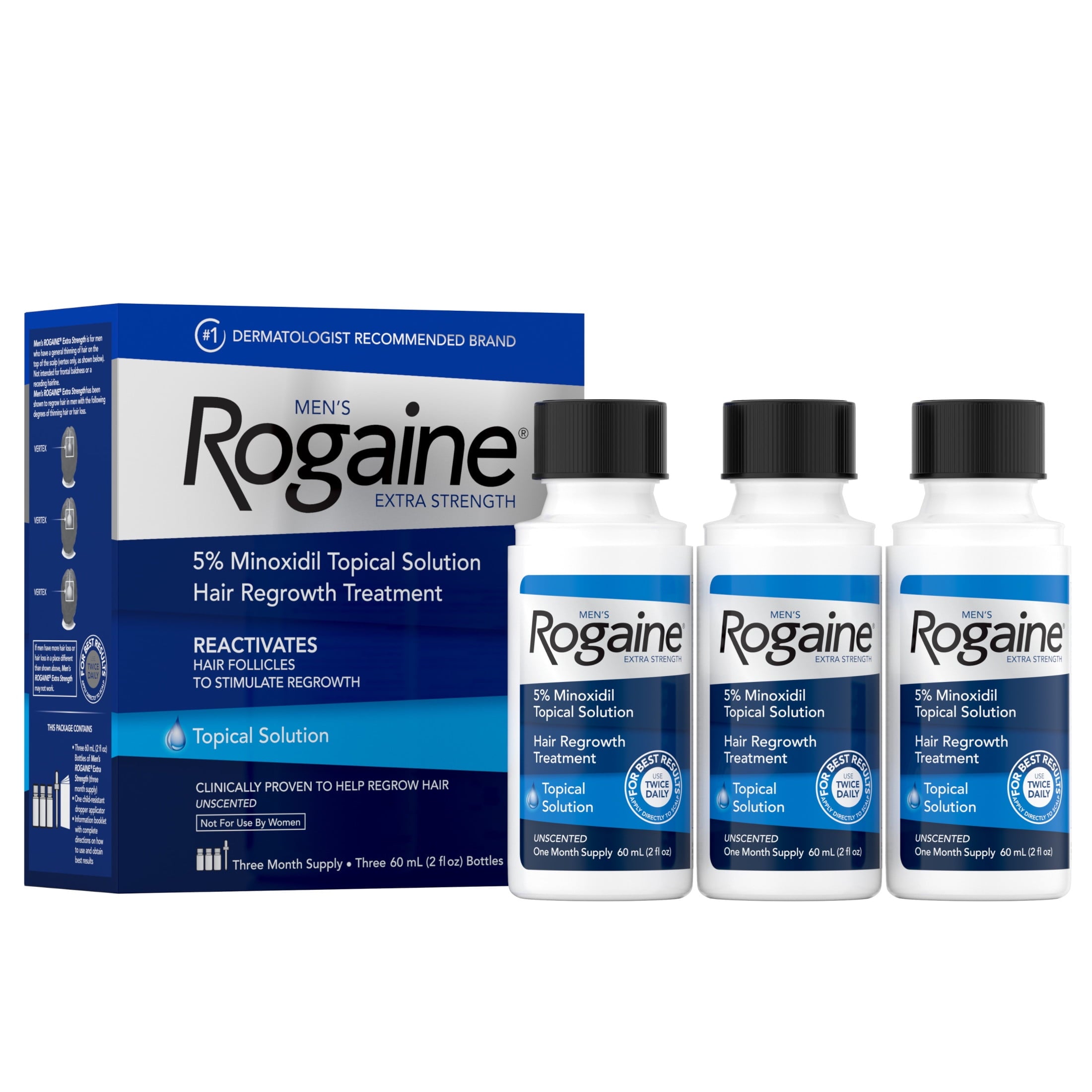 Men's Rogaine® 5% Minoxidil Folyadék Férfiaknak