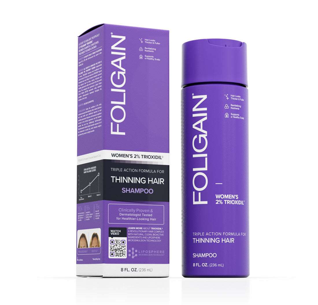 Women's Foligain® Hármas Hatású Sampon Nőknek Vékonyodó Hajra 2% Trioxidil