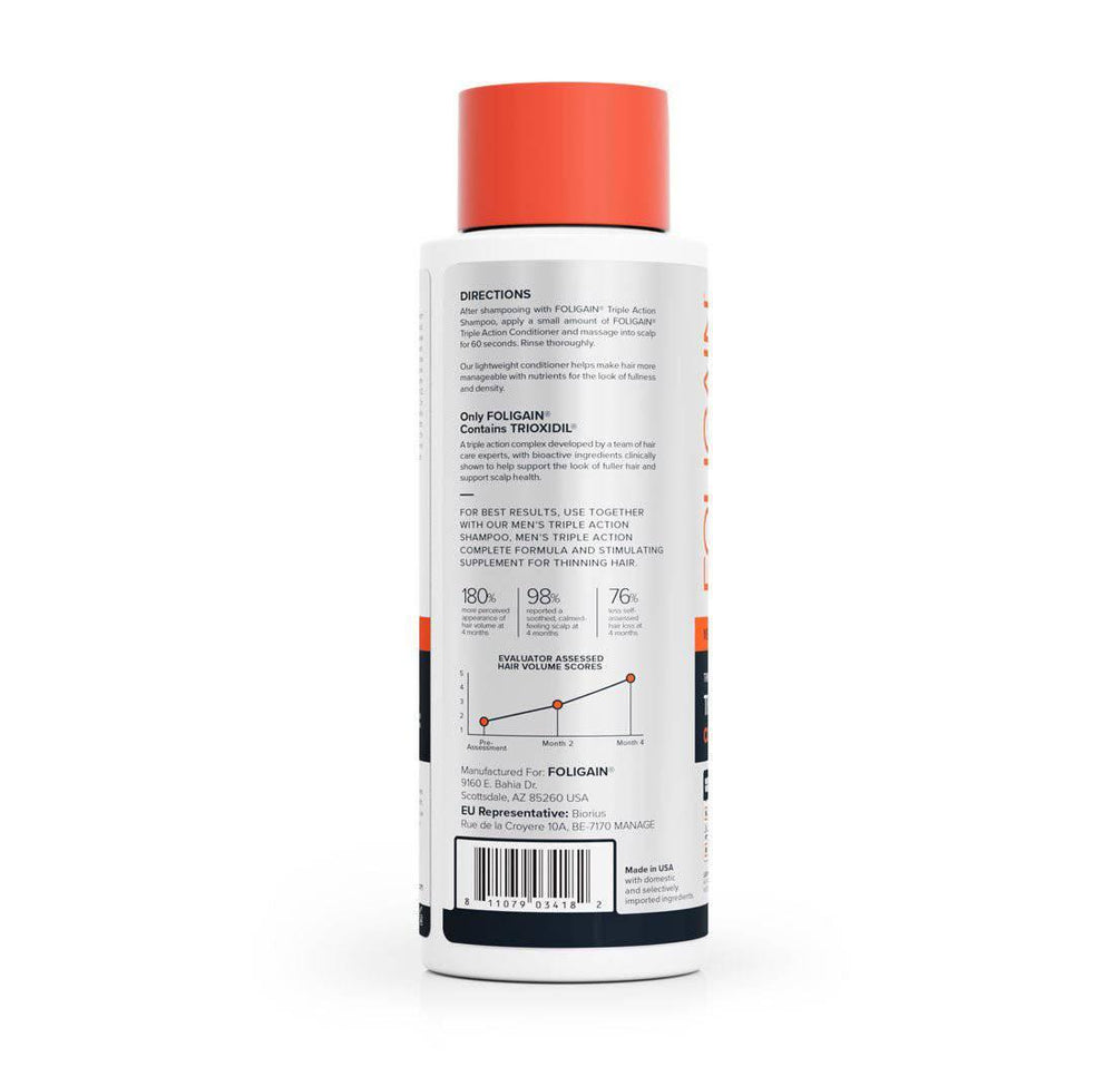 Men's Foligain® Hármas Hatású Hajbalzsam Férfiaknak Vékonyodó Hajra 2% Trioxidil (473 ml) - TincsTitok Webáruház