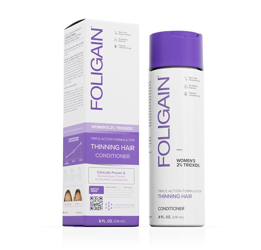 Women's Foligain® Hármas Hatású Hajbalzsam Nőknek Vékonyodó Hajra 2% Trioxidil