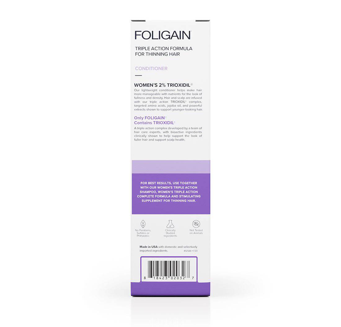 Women's Foligain® Hármas Hatású Hajbalzsam Nőknek Vékonyodó Hajra 2% Trioxidil