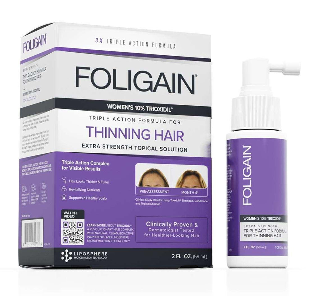 Women's Foligain® Hármas Hatású Folyadék Vékonyodó Hajra Nőknek 10% Trioxidil (59 ml) - TincsTitok Webáruház
