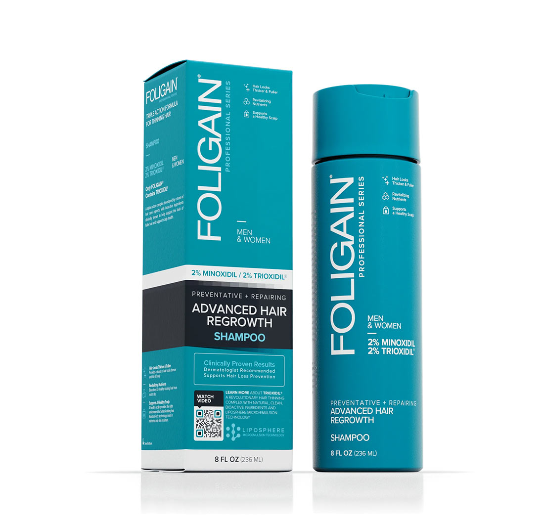 Men's & Women's Foligain® Intenzív Hajserkentő Sampon 2% Minoxidil + 2% Trioxidil