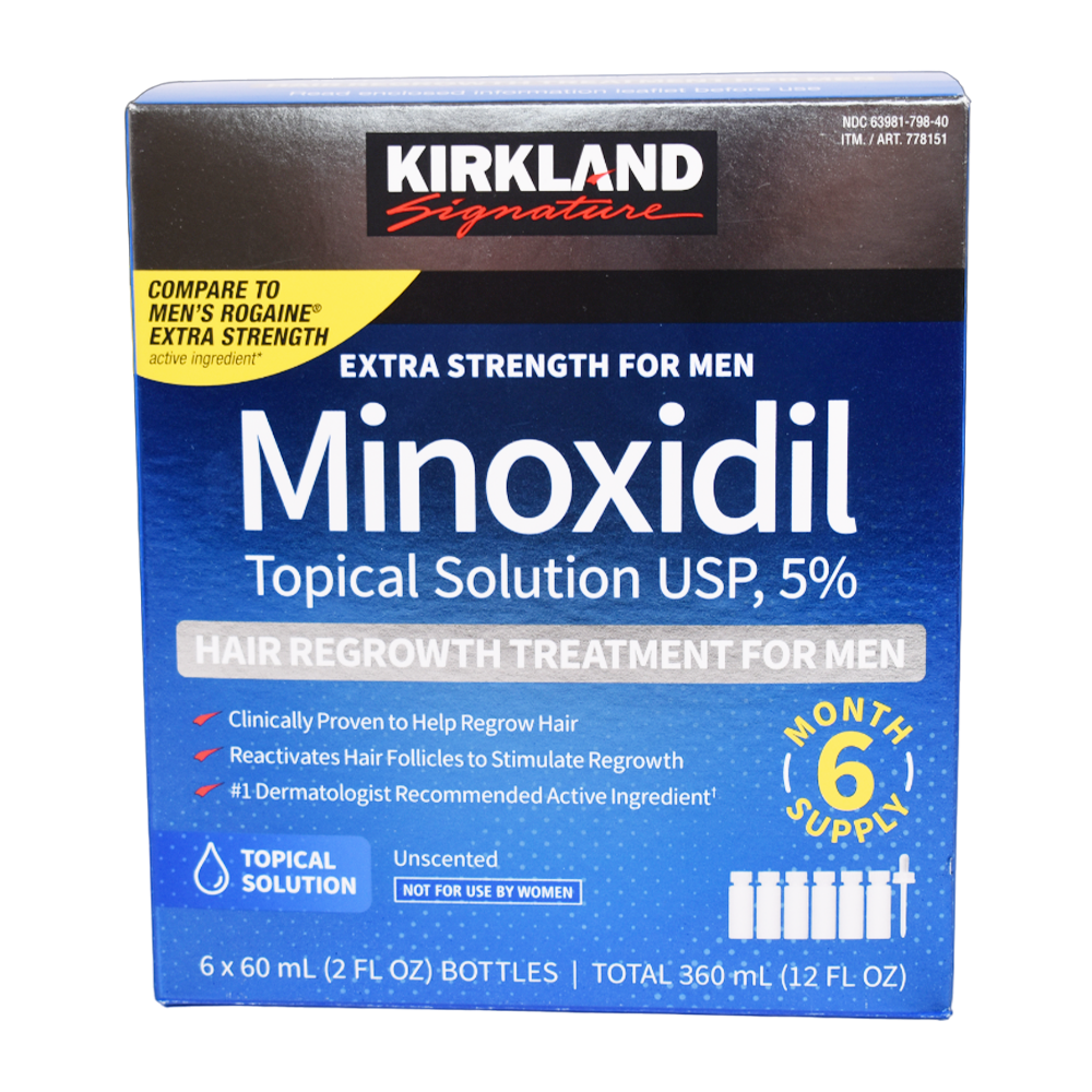 Kirkland® 5% Minoxidil Folyadék Férfiaknak