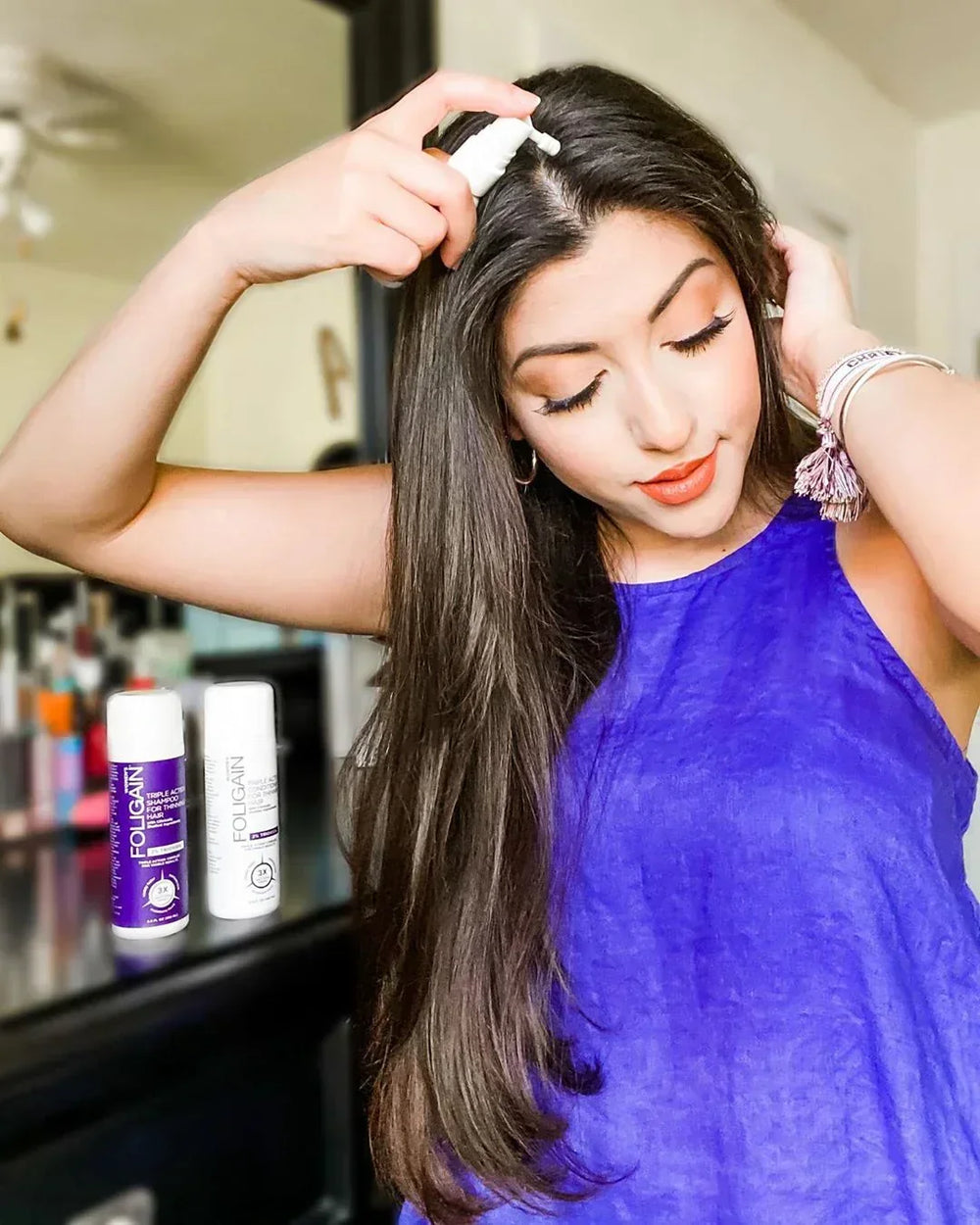 Women's Foligain® Hármas Hatású Folyadék Vékonyodó Hajra Nőknek 10% Trioxidil (59 ml) - TincsTitok Webáruház