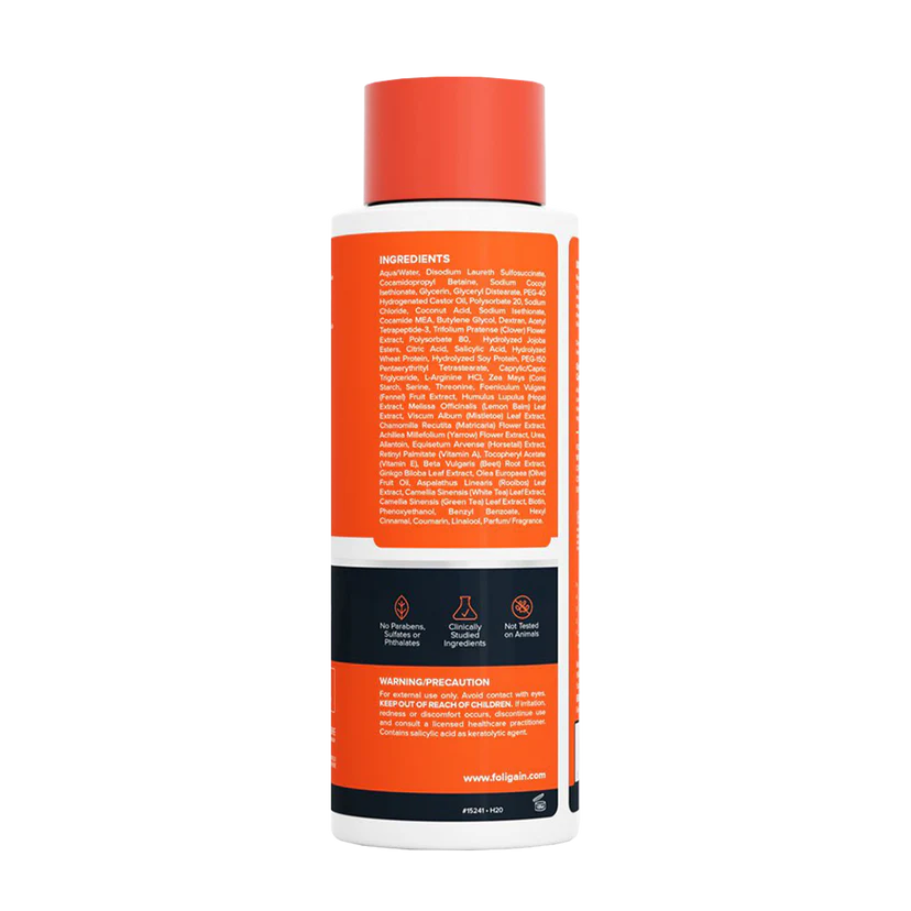 Men's Foligain® Hármas Hatású Sampon Férfiaknak Vékonyodó Hajra 2% Trioxidil (473 ml)